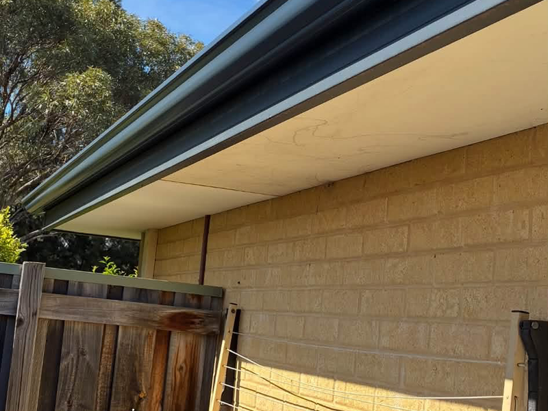 JC Roofing job — gutter guard and downpipe
